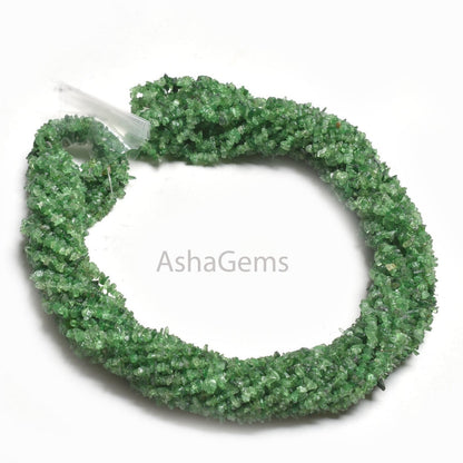 AAA Quality Tsavorite Tiny Uncut Chips smooth Beads, Natural Green Garnet Small Size Chip Gemstone Bead, Tsavorite Garnet Bead Jewelry Craft