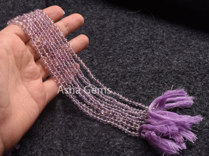 13" Strand Natural Pink Amethyst Smooth Round Beads, Fine Quality Pink Amethyst Plain Round Ball Gemstone Beads, Jewelry Making Crafts SALE