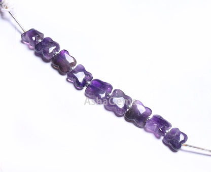 Purple Amethyst Fancy Carved Flower Shape Gemstone Beads,12-15mm Natural Amethyst Carve Square Smooth Straight Drill Bead Jewelry Craft SALE