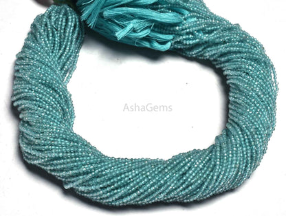 Beautiful Natural Sky Apatite Faceted Rondelle Shape Beads 2 mm micro Cut Gemstone Beads,AAA Quality Blue Apatite Bead ,Jewelry Making SALE
