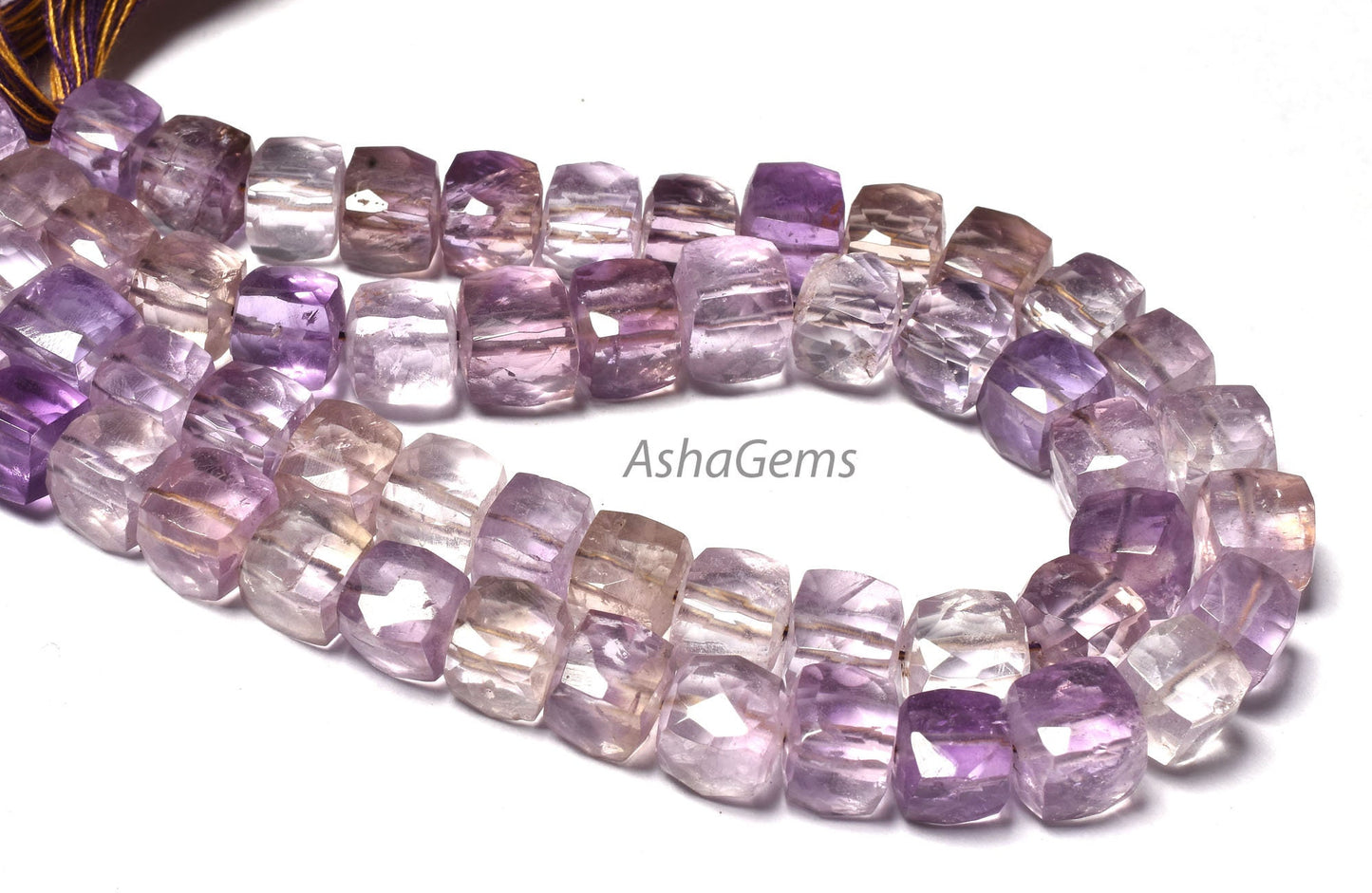 Beautiful shaded Blue ametrine faceted 3D Cube Box Gemstone beads, Genuine Ametrine box Beads, Fine Quality Ametrine Beads For Jewelry SALE