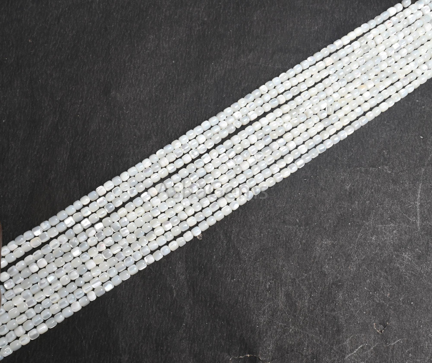 AAA Mother Of Pearl Fancy Barrel Shape Beads,3.5 mm Natural Iridescent White MOP Shell Drum Smooth Gemstone Loose MOP Spacer Beads Jewelry