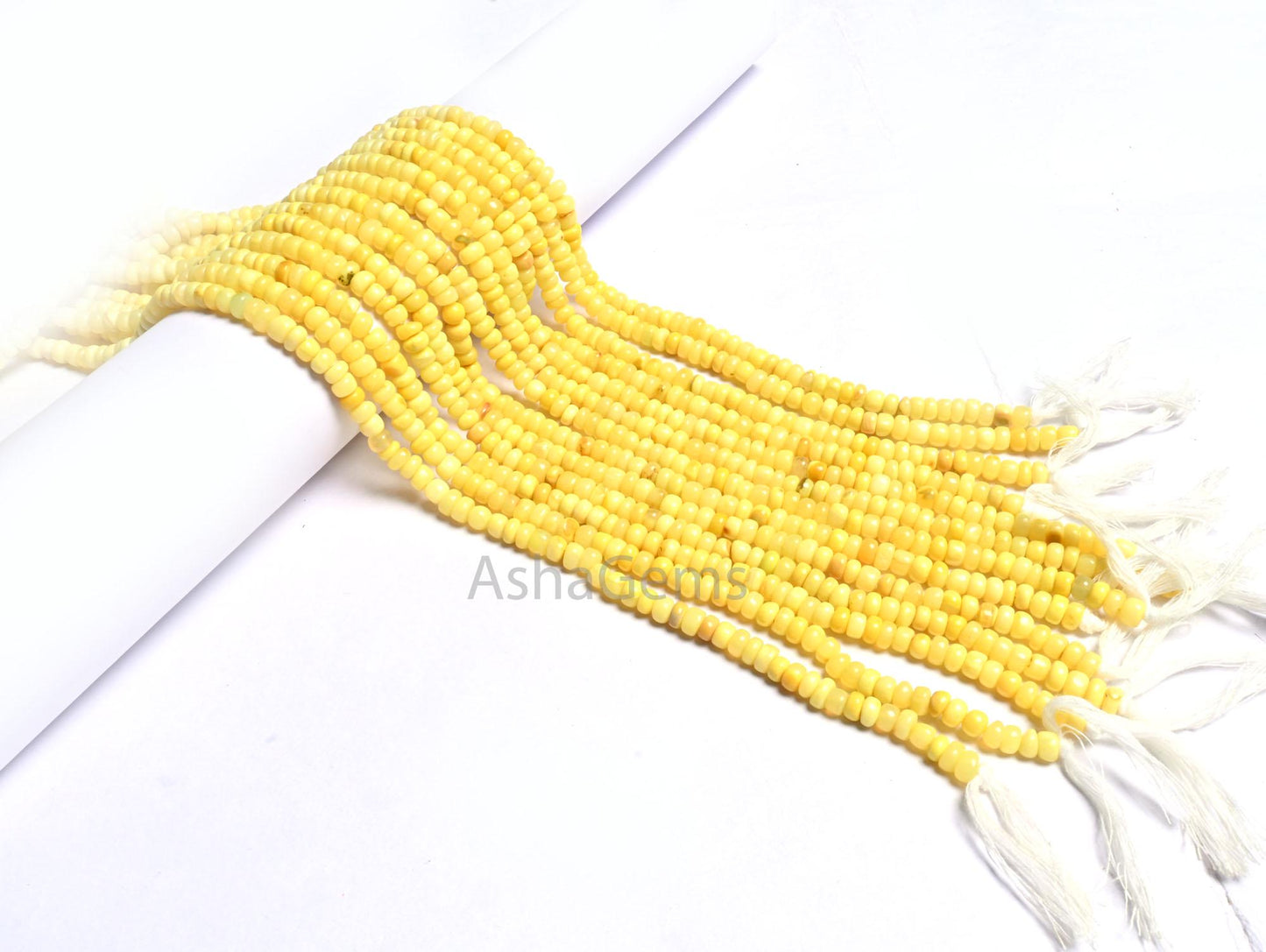 Beautiful Yellow Opal smooth Gemstone beads, Yellow opal Plain Handmade Uneven rondelle tiny Rondelle shape gemstone bead jewelry Craft SALE