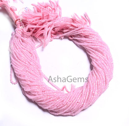 AAA Quality Pink Zirconia Faceted Micro Cut Rondelle Shape Gemstone Beads ,13.5" Pink Cubic Zircon Micro Cut 2.5mm Beads  Jewelry Craft SALE