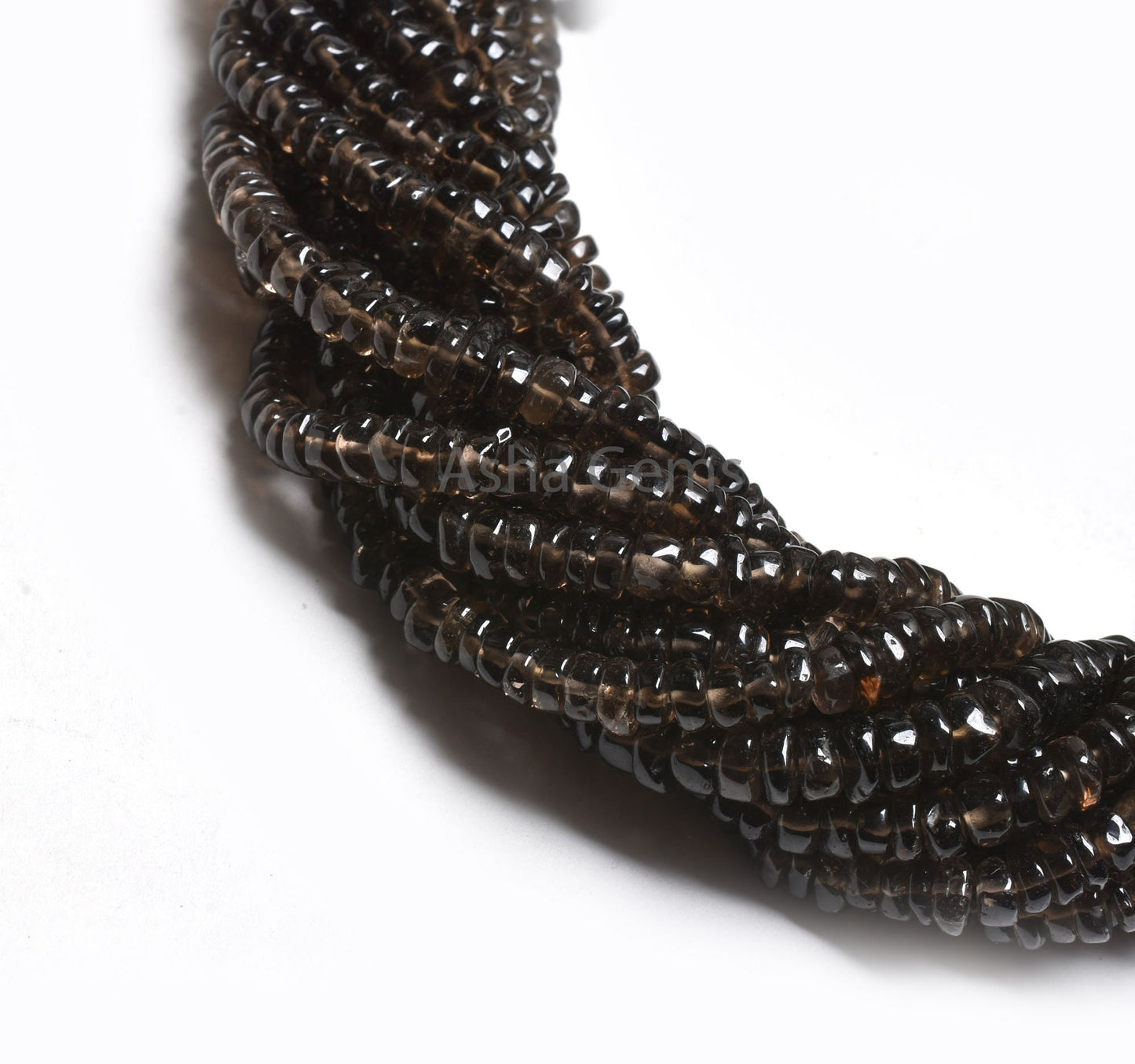 Beautiful Smoky Quartz Handmade Tyre Shape Beads,13 Inch Strand, Natural Smoky wheel shape Beads, Smoky Gemstone Beads For Jewelry Crafts