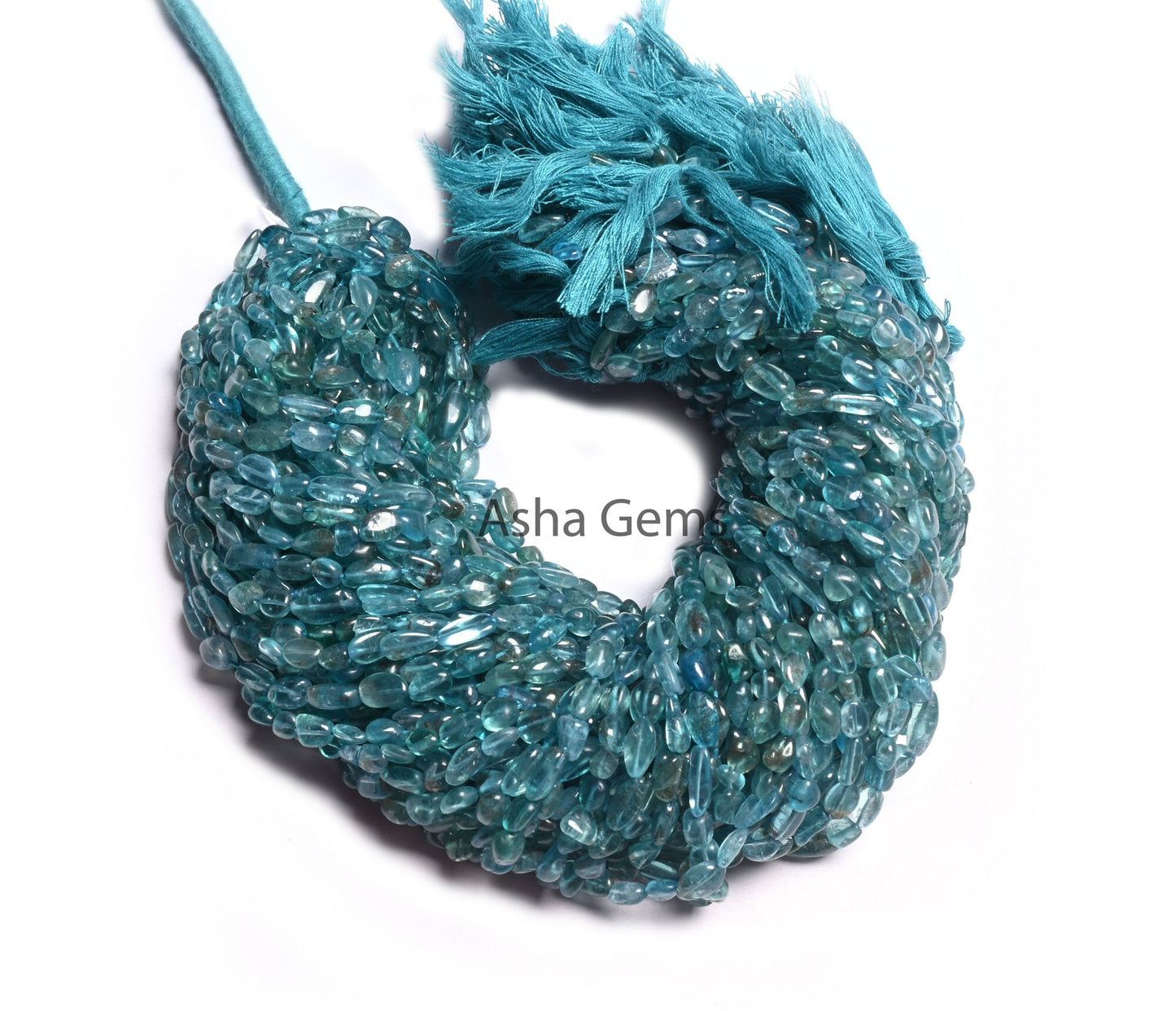 Fine Quality Apatite Smooth Nugget Gemstone Loose Beads, Natural Blue Apatite Tiny Nugget Uneven Handmade pebble Beads Jewelry Making Crafts (AG 22293)