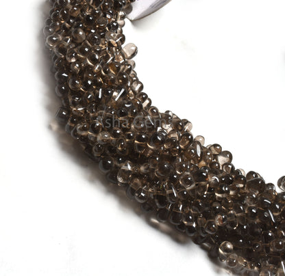 Beautiful Smoky Quartz Smooth Handmade Drops Gemstone Beads,Smoky Plain Handmade Tiny Teardrop Handmade Smoky Bead Jewelry Making Craft SALE