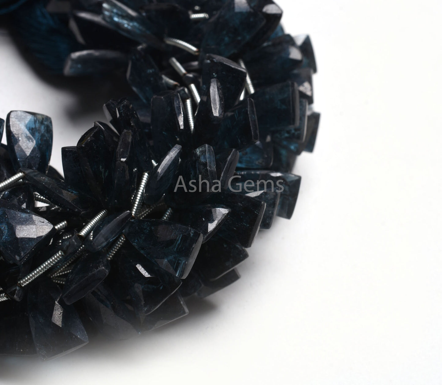 Beautiful Kyanite Faceted Fancy Shape Gemstone Beads, Natural Blue Kyanite Fancy Briolette Side Drill Beads, Kyanite Bead Jewelry Craft SALE