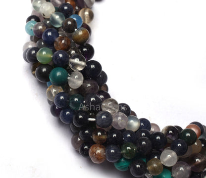 Multi Disco Smooth Round Ball Shape Beads,5 mm Mix Color Gemstone Round Beads,13" Strand Multi Color Plain Round Shape Bead For Jewelry SALE