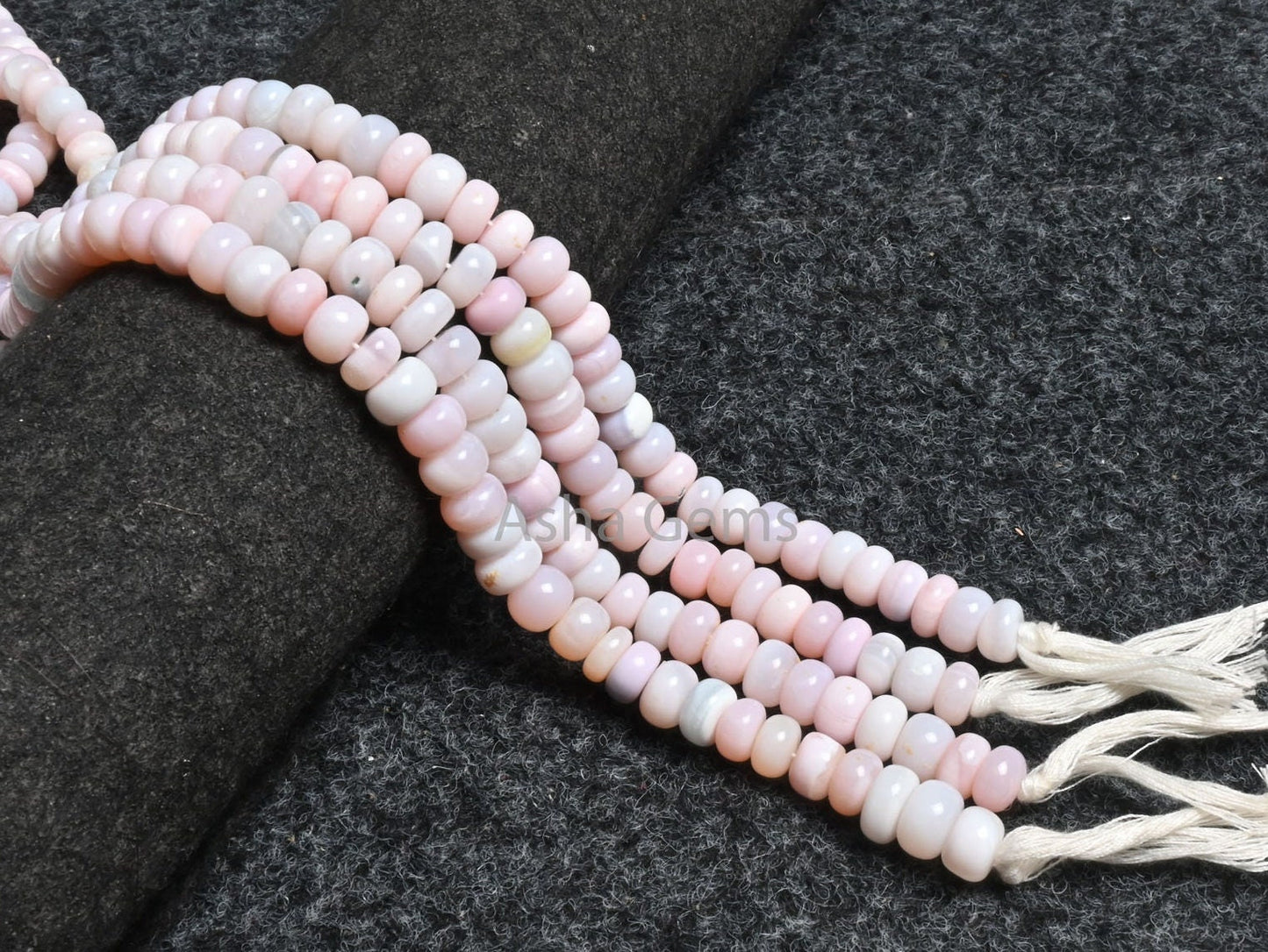 Beautiful Light Pink Opal Smooth Rondelle Shape Beads,8-9 mm Fine Shaded Pink Opal Plain Handmade Gemstone Opal Beads Jewelry Necklace Craft