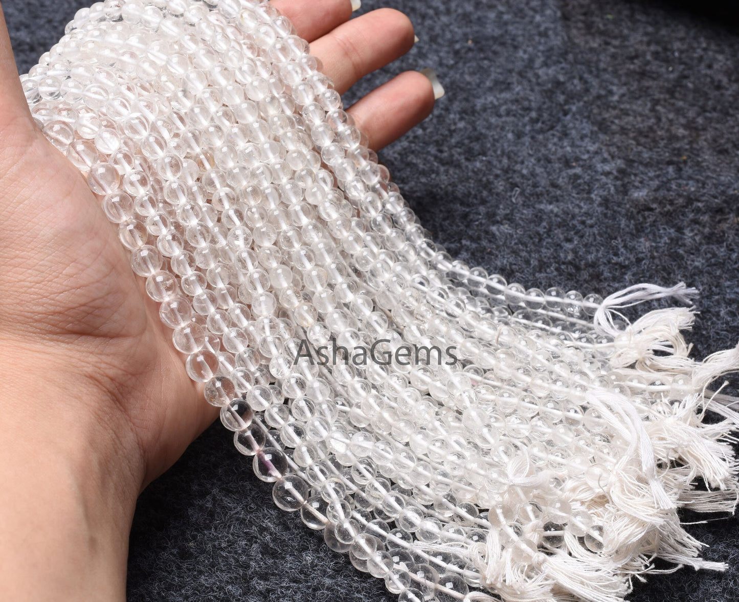 6 mm Crystal Quartz Smooth Round Ball Beads, Natural Clear Crystal Plain Round Shape Gemstone Beads, Crystal Beads Jewelry Making Craft SALE