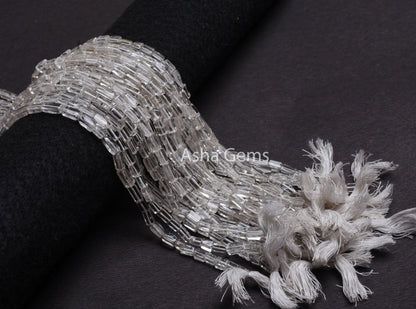 White Crystal Quartz Smooth Rectangle Gemstone Beads,15" Strand Natural Crystal Plain Handmade Uneven Fancy Beads, Crystal Bead Jewelry SALE
