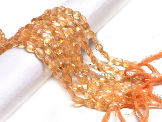 Beautiful Yellow Citrine Faceted Nugget Gemstone Beads, Fine Quality Natural Citrine Quartz Indian Hand Cut Tumble Beads Jewelry Crafts SALE