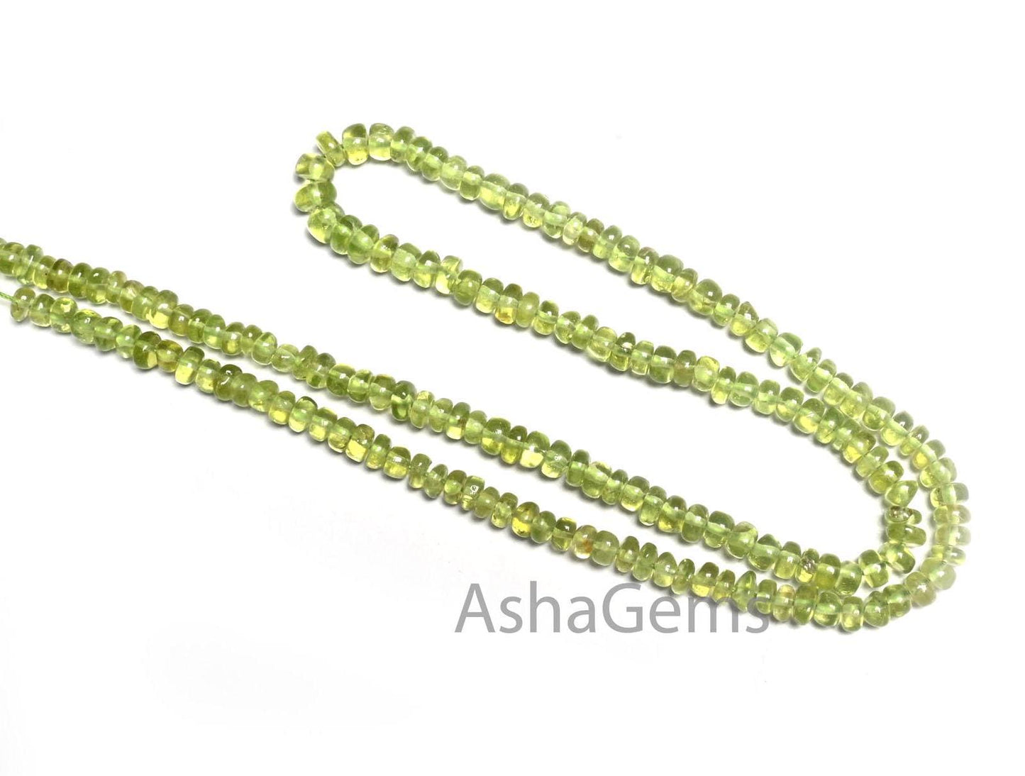 Natural Green Peridot Smooth Gemstone Loose Beads,8/16" Fine Peridot Plain Handmade Rondelle Shape Peridot Beads Jewelry Necklace Craft SALE (AG 12334)