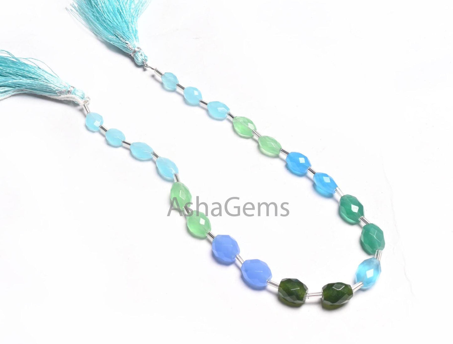Beautiful Multi Color Quartz Hydro fancy Puff Oval Checker Cut Beads,6x8-8x11 mm Disco Blue Green Hydro Oval Briolette Faceted Beads Jewelry