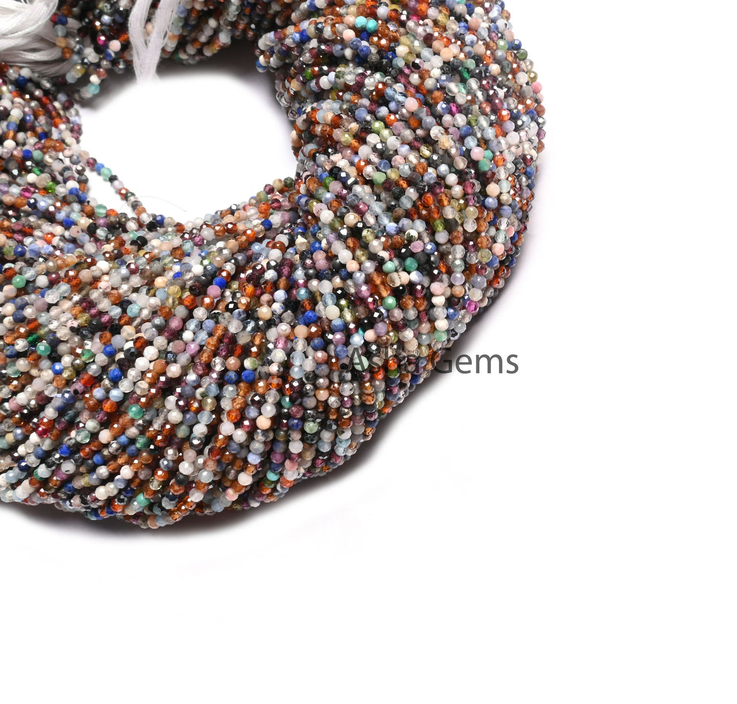 2 mm Natural Mix Color stone Disco Micro Cut Tiny Beads, Fine Quality Multi Disco Faceted Rondelle Gemstone Loose Beads Jewelry Making Craft
