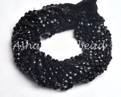 AAA Black Spinel Faceted Coin Shape Beads,6 mm,13" Strand Black Spinel Machine Cut Briolette  Spinel Gemstone Bead Jewelry Making Craft SALE