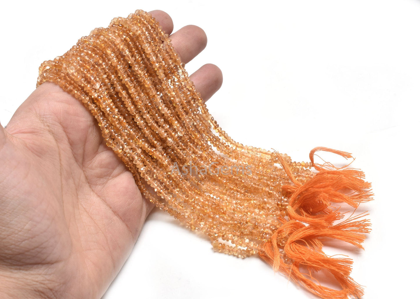 3.5mm Natural Yellow Citrine Quartz Smooth Handmade Button Shape Gemstone Beads,12"Fine Strand Citrine Button Center Drill Bead Jewelry SALE