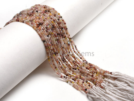 Beautiful Disco Moonstone Micro Cut Rondelle Beads,2.4 mm Natural Multi Color Moonstone Machine Cut Gemstone Faceted Beads,13"Moonstone Bead