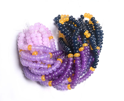 Beautiful Multi Color Quartz Smooth Rondelle Shape Beads,8 mm Disco mix Color lavender Purple Blue Yellow Shaded Quartz Beads Jewelry making