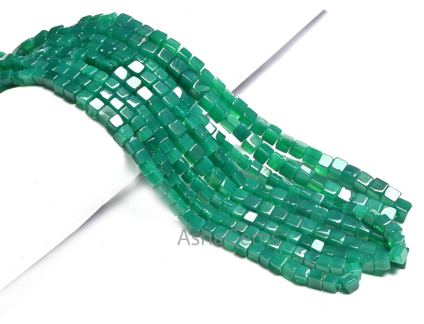 Beautiful Green Onyx Cube Box Shape Smooth Beads, 8/16" Green Onyx Plain Handmade 3D Cube Box Onyx Gemstone beads Jewelry Making Crafts SALE