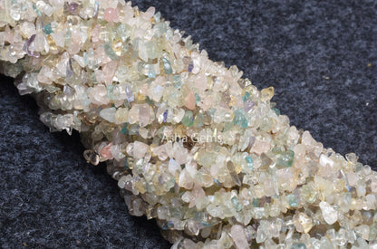 34" Strand Natural Aquamarine Uncut Chips Smooth Beads Gemstone, Beautiful Shaded Aquamarine Chip, Aquamarine Smooth Raw Rough Beads SALE