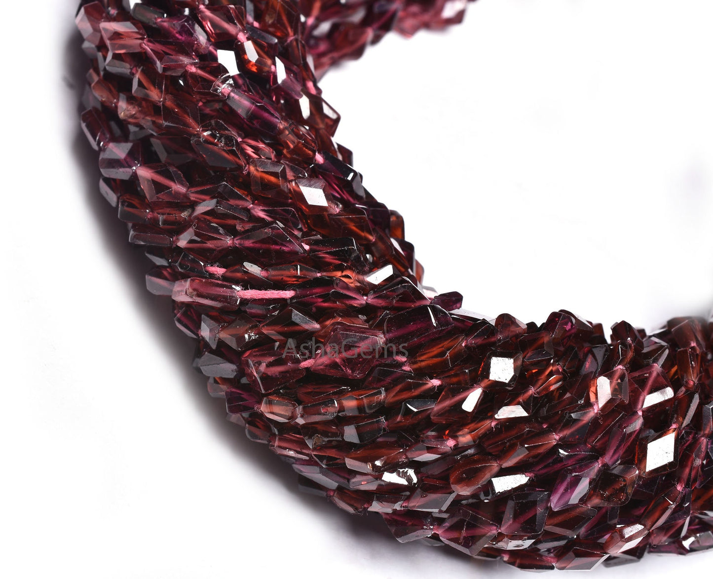 Beautiful Garnet Fancy Rhombus Shape Gemstone Faceted Beads,13"Strand Red Pink Garnet Table Cut Faceted Briolette Rhombus beads AAA Garnet