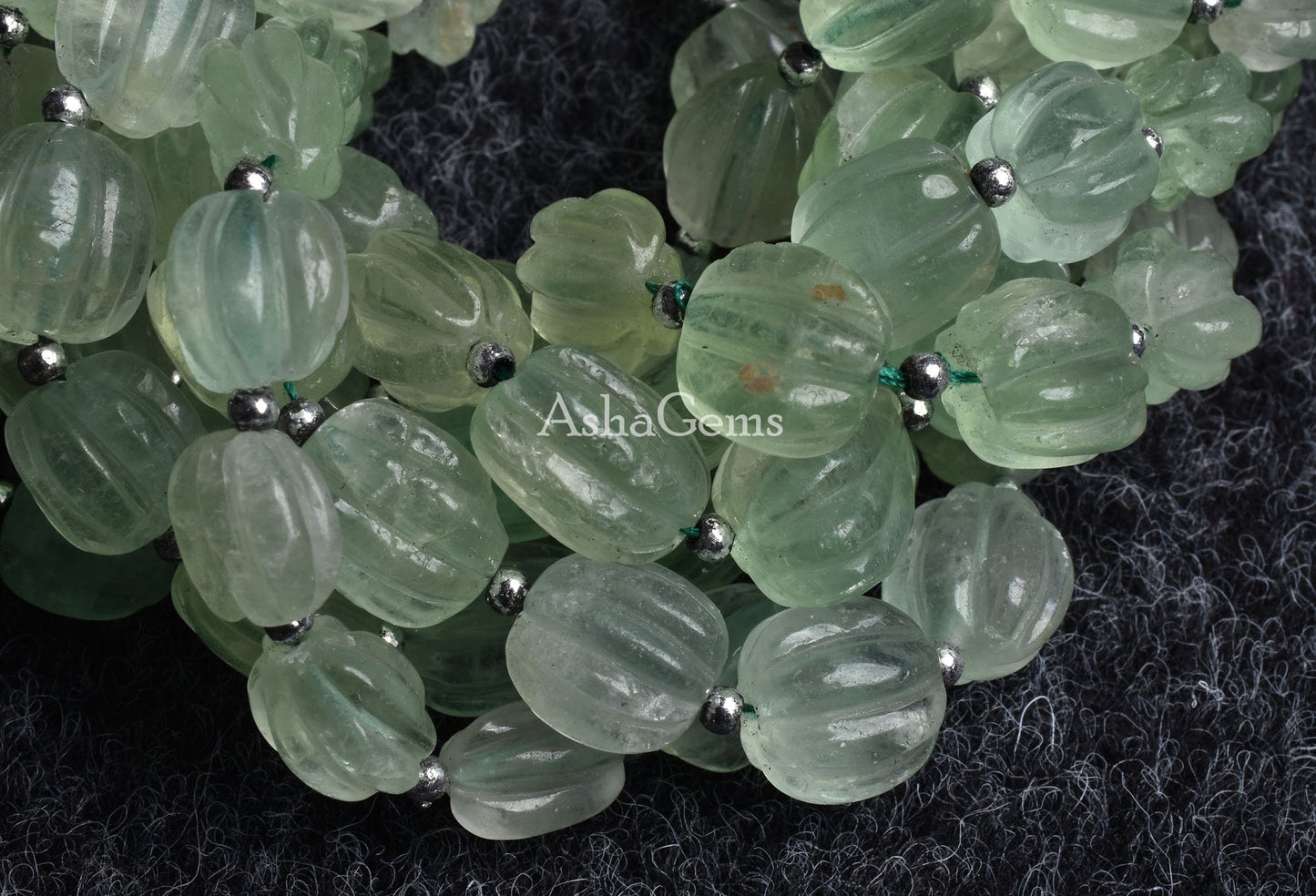Natural Fluorite Carved Gemstone Beads,8" Strand Green Fluorite Fancy Carving Nugget Beads, Fluorite Carve Bead Handmade Puff Oval Beads