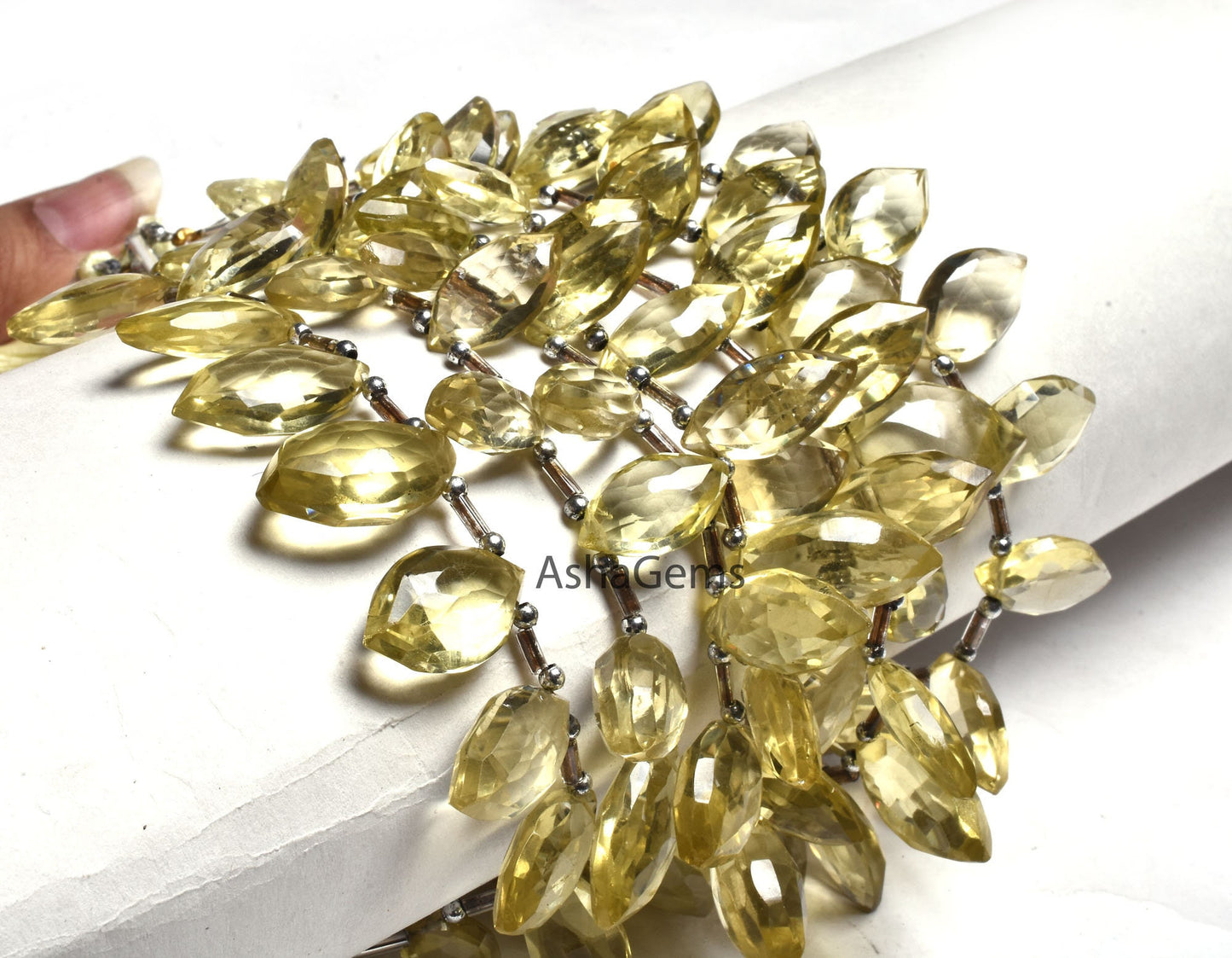 AAA Quality Lemon Quartz Faceted Marquise Shape Gemstone Beads, Lemon Marquise Beads, Lemon Faceted Marquise Briolette Beads Jewelry makings