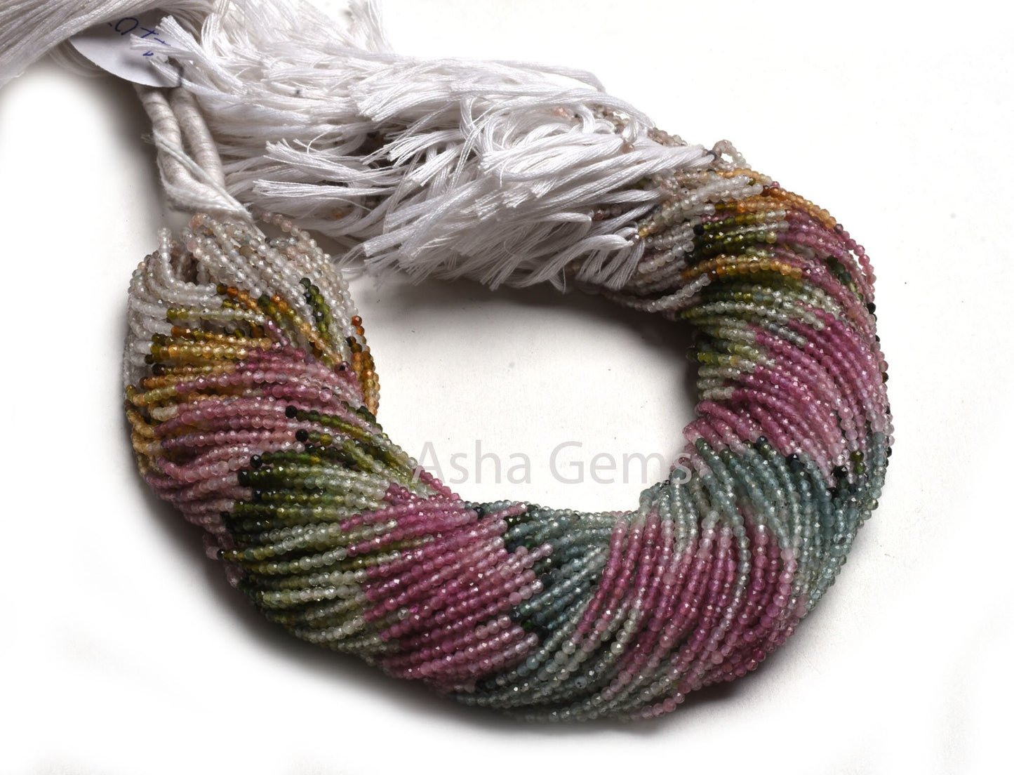 AAA Tourmaline Micro Cut Faceted Rondelle Beads,2.25mm Natural Multi Tourmaline Machine Cut Gemstone Beads Tiny Tourmaline Bead Jewelry SALE