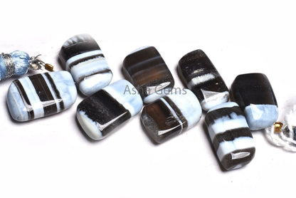 Boulder Opal Smooth Wave Shape Gemstone Fancy Beads,10-18 mm Blue Boulder Opal Beads, Opal Fancy Side Drill Handmade Bead Jewelry Craft SALE