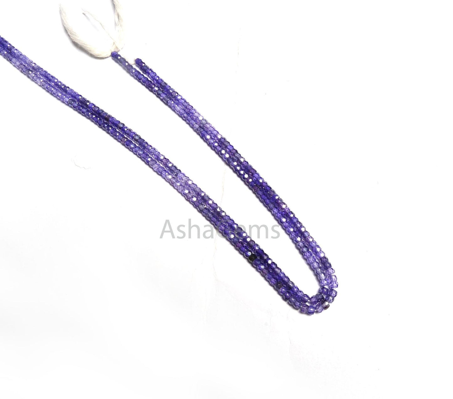 AAA Quality Shaded Purple Zircon Micro Machine Cut Rondelle Gemstone Beads, 13" Purple Blue Zircon Faceted Rondelle Beads Jewelry Necklace
