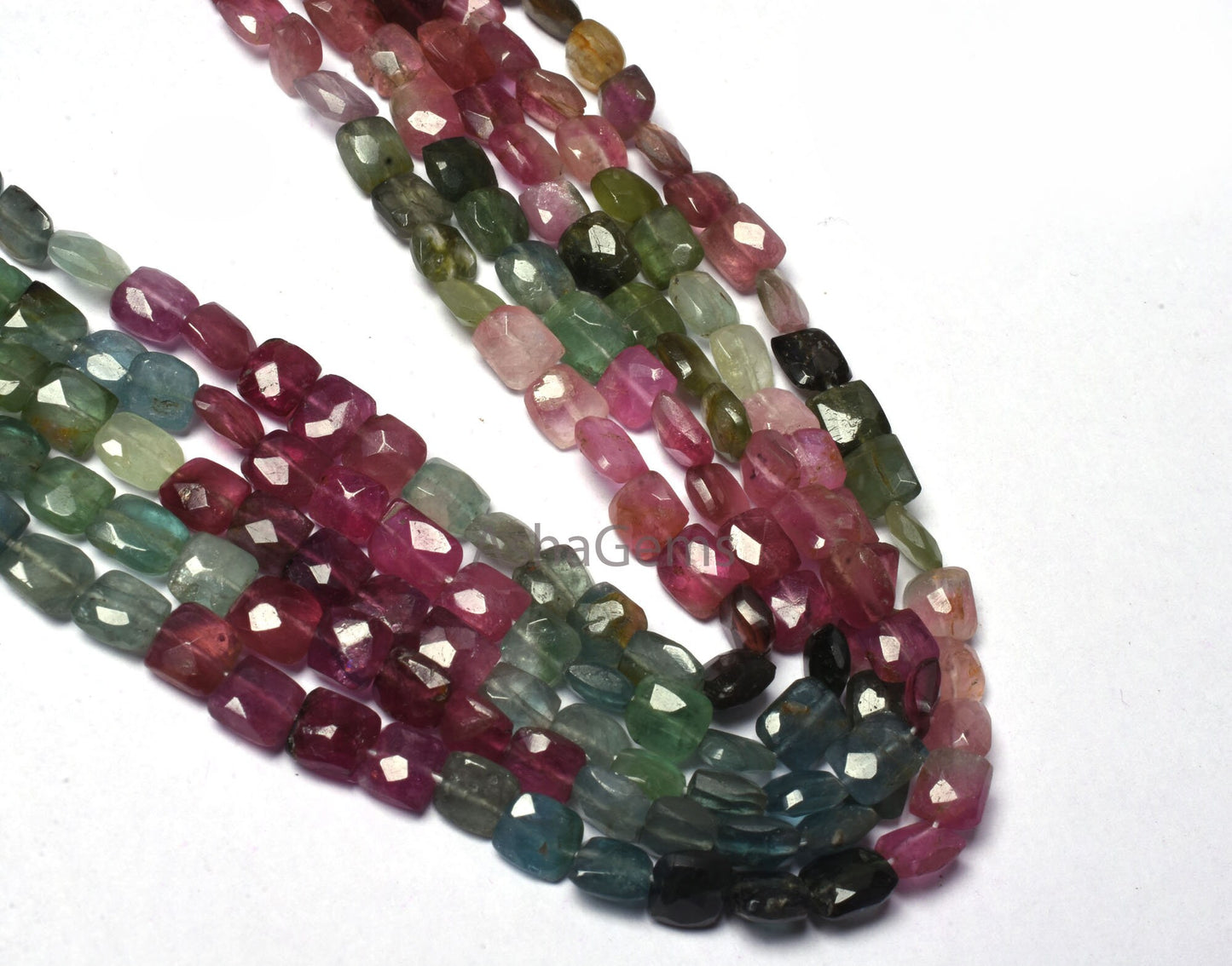 Natural Multi Tourmaline faceted Gemstone Beads, Tourmaline Fancy Uneven cushion Shape beads, Multi Color Tourmaline Handmade Beads Jewelry