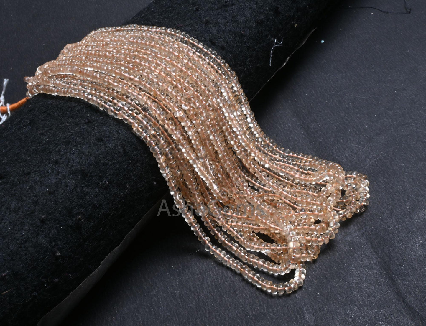 Fine Quality Citrine Quartz Smooth Rondelle Gemstone Loose Beads, Natural Yellow Citrine Plain Handmade Citrine Tiny Bead Jewelry Craft SALE (AG 12291)