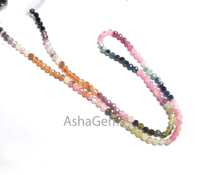 Fine Tourmaline Faceted Rondelle Tiny Gemstone Loose Beads,2.5mm Natural Multi Tourmaline Micro machin Cut Real Tourmaline bead Jewelry SALE
