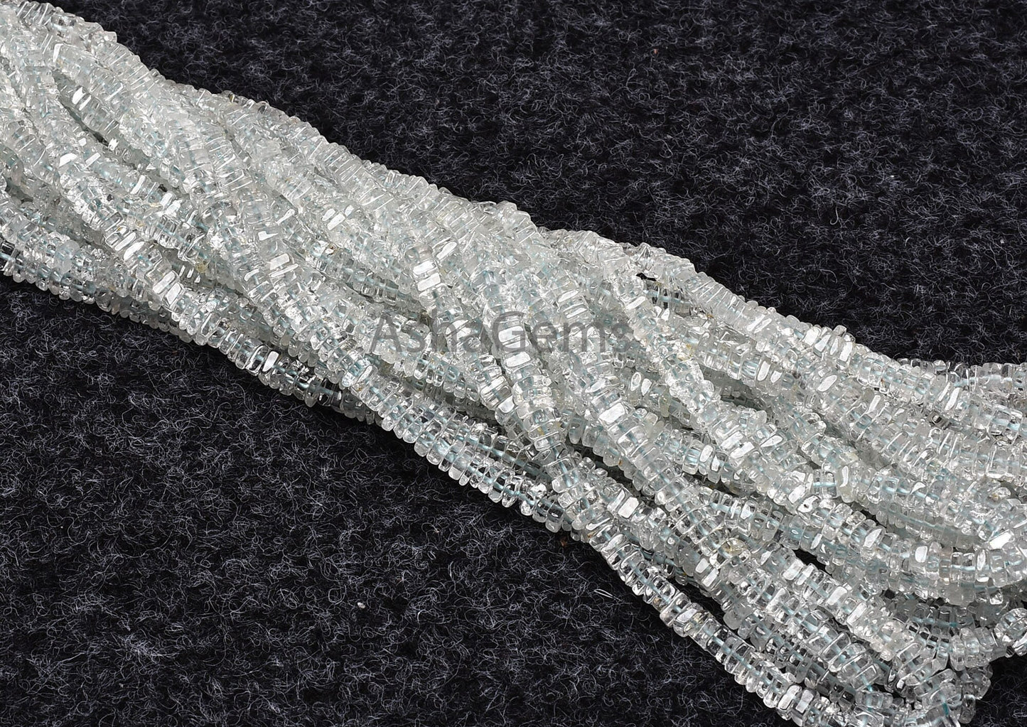 Beautiful Blue Aquamarine Smooth Heishi Square Shape Gemstone Beads,Natural Aquamarine Heishi Beads Square Smooth Bead, Aquamarine Jewelry