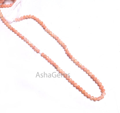 AAA Quality Natural Sunstone Micro Cut Gemstone Beads,3.5 mm Shaded Sunstone Machine Cut Rondelle Sunstone Beads Jewelry Making Crafts SALE