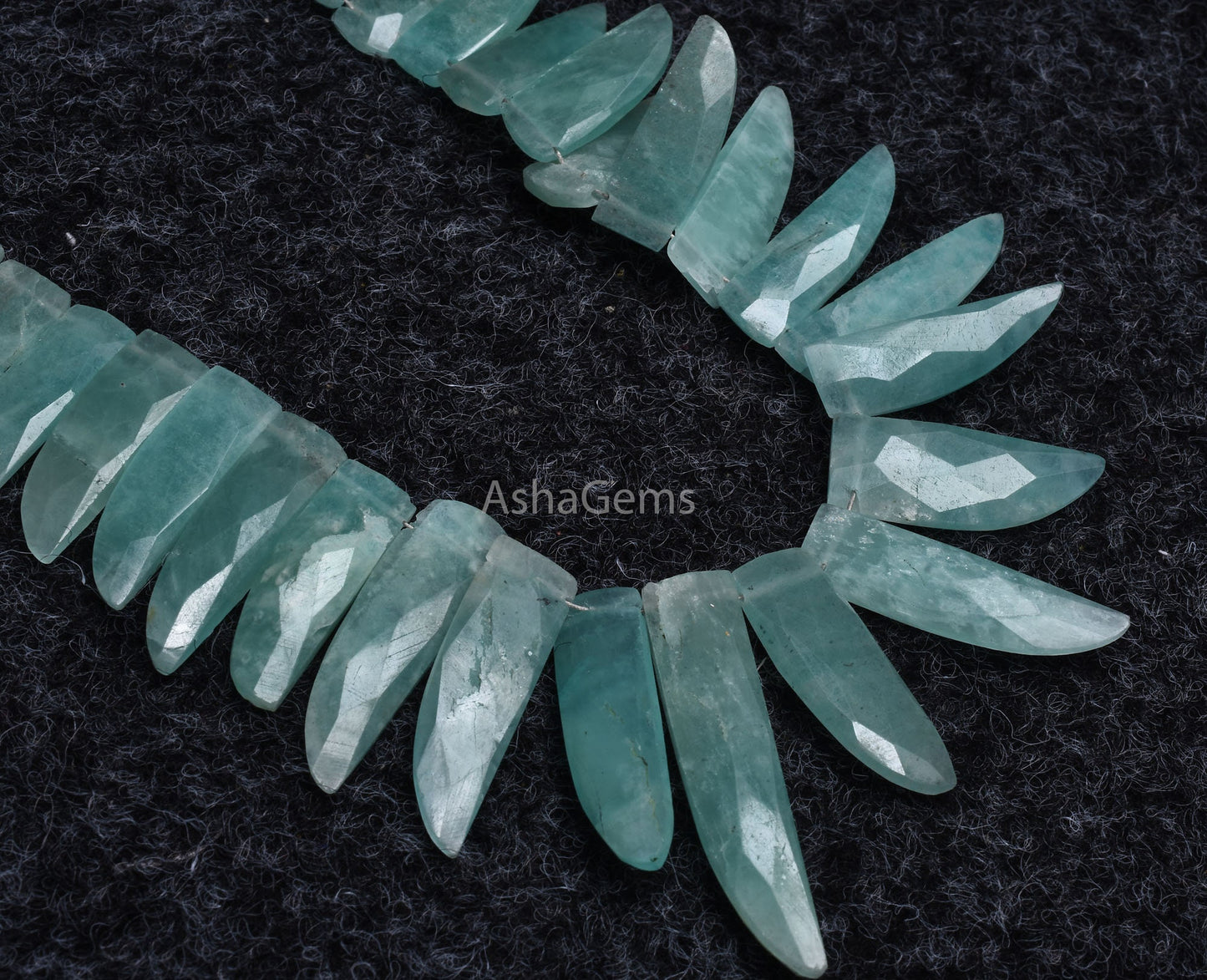 Beautiful Blue Amazonite Faceted fancy Nail Shape Gemstone Beads,8 Inch Strand Natural Amazonite bead, Amazonite Flat Briolettre For Jewelry