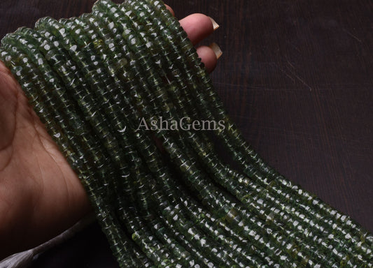 Beautiful Green Apatite Smooth Tyre Beads,13"Strand, AAA Natural Green apatite Beads,Gemstone Wheel Shape Beads Apatite Tyre Beads Jewelry