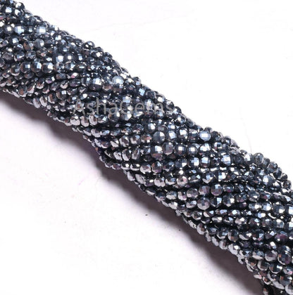 Beautiful Terra Hertz Faceted Coin Shape Beads,4 mm Silver Grey Black terahertz Briolette Gemstone Coin Tiny Beads Jewelry Making Craft SALE