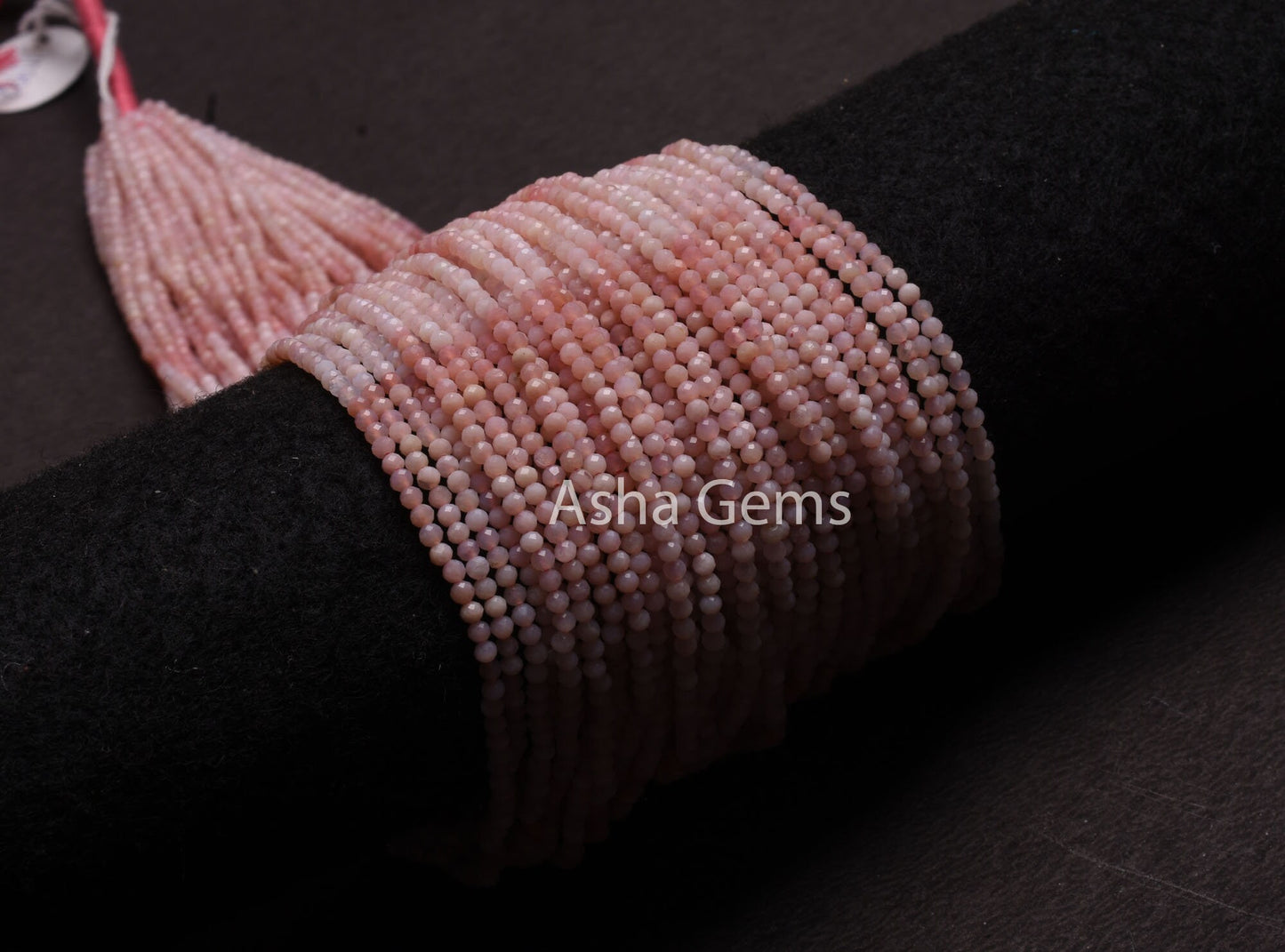 2.5mm AAA Real Pink Opal Micro Cut Gemstone Beads,13"Strand Natural Shaded Pink Opal Machine Cut Tiny Rondelle Beads, Opal Bead Jewelry SALE