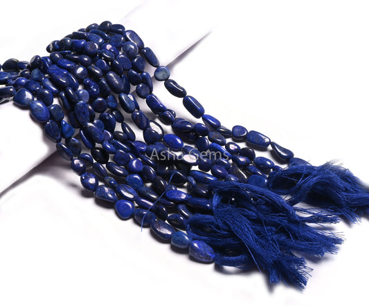 Beautiful Blue Lapis Smooth Handmade Nugget Gemstone Beads,7-12 mm Lapis Lazuli Uneven Tumble handmade Beads Lapis Jewelry Making Craft SALE (AG 22294)