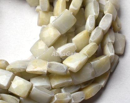 Beautiful Lemon Opal faceted Fancy Shape Beads,8" Strand Opal Uneven Rectangle Bead Gestone Briolette Handmade Beads For Jewelry Making SALE