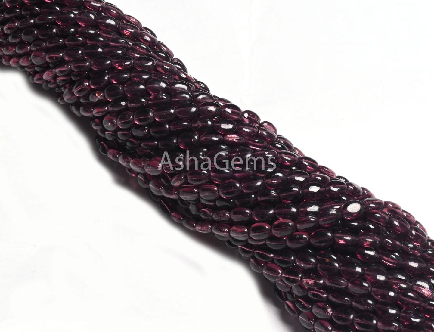 Beautiful Red Garnet Color Hydro Smooth Oval Shape Handmade Beads,13" Strand Fine Red Hydro Plain Oval Loose Beads Jewelry Making Craft SALE