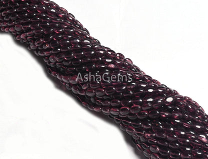 Beautiful Red Garnet Color Hydro Smooth Oval Shape Handmade Beads,13" Strand Fine Red Hydro Plain Oval Loose Beads Jewelry Making Craft SALE