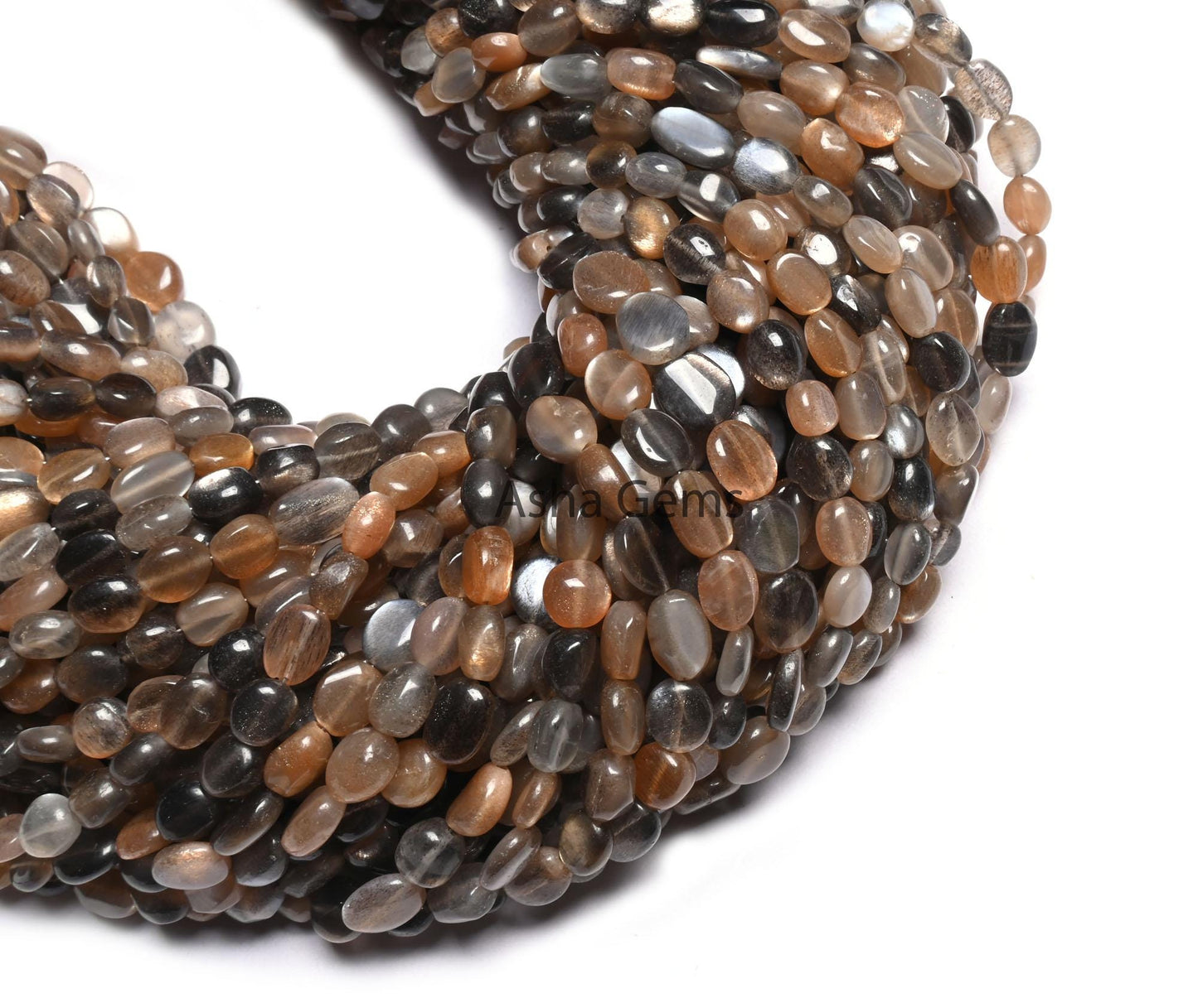 Beautiful Sunshine Moonstone Smooth Oval Handmade Beads,13" Natural Golden Shine Moonstone Shaded Uneven Oval Gemstone Bead For Jewelry SALE (AG 22322)