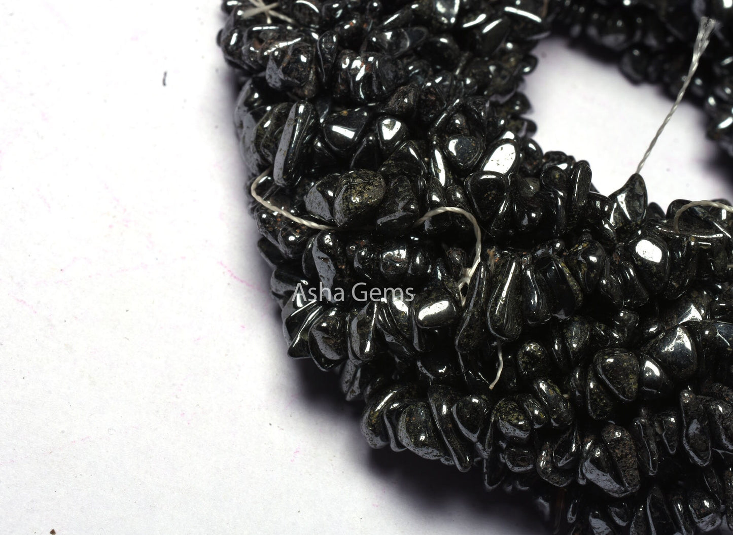 34 inch Natural Gun Metal Uncut Chips Raw Gemstone Beads Gunmetal Rough Smooth Nugget Beads, AAA Black Gun metal, Hematite Beads Raw Stones