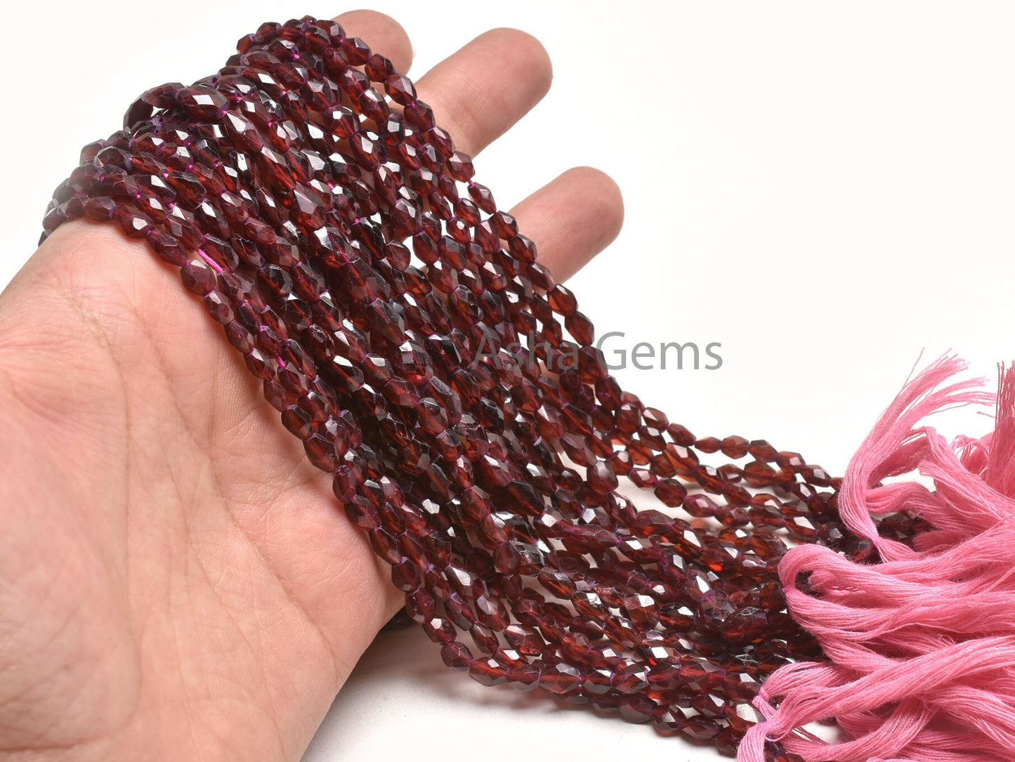 Beautiful Garnet faceted Hand Cut Oval Gemstone Loose beads, Natural Garnet Oval Briolette Straight Drill bead, Garnet Beads Jewelry Crafts
