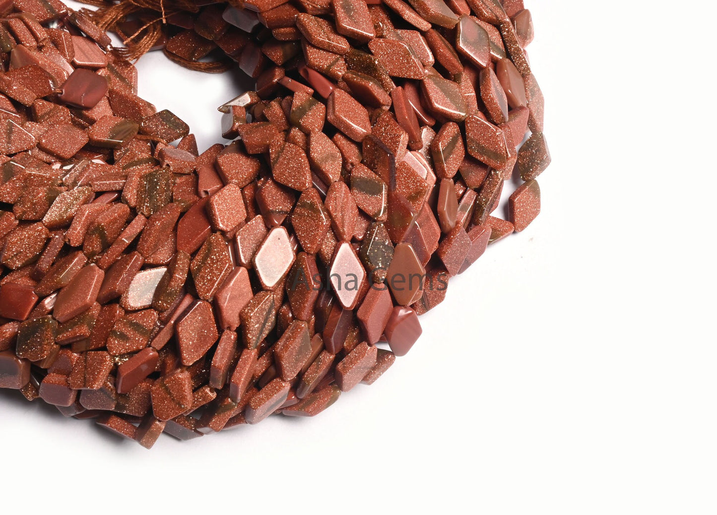 Beautiful Brown Sunstone Fancy Rhombus Shape Straight Drill Beads,12" Sunstone Fancy Uneven Handmade Gemstone Bead Jewelry making Craft SALE