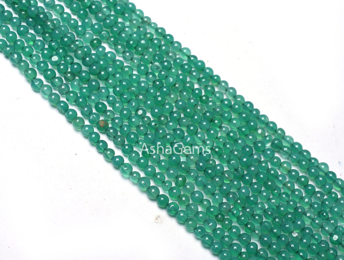 13" Strand Green Onyx Smooth Round Beads,3 mm Beautiful Green Onyx Beads, Onyx Plain Round Ball Gemstone Beads For Necklace Jewelry Makings